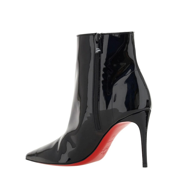 Christian Louboutin Sporty Kate Patent Leather Pointed Toe Boots Black 40 - Picture 8 of 9